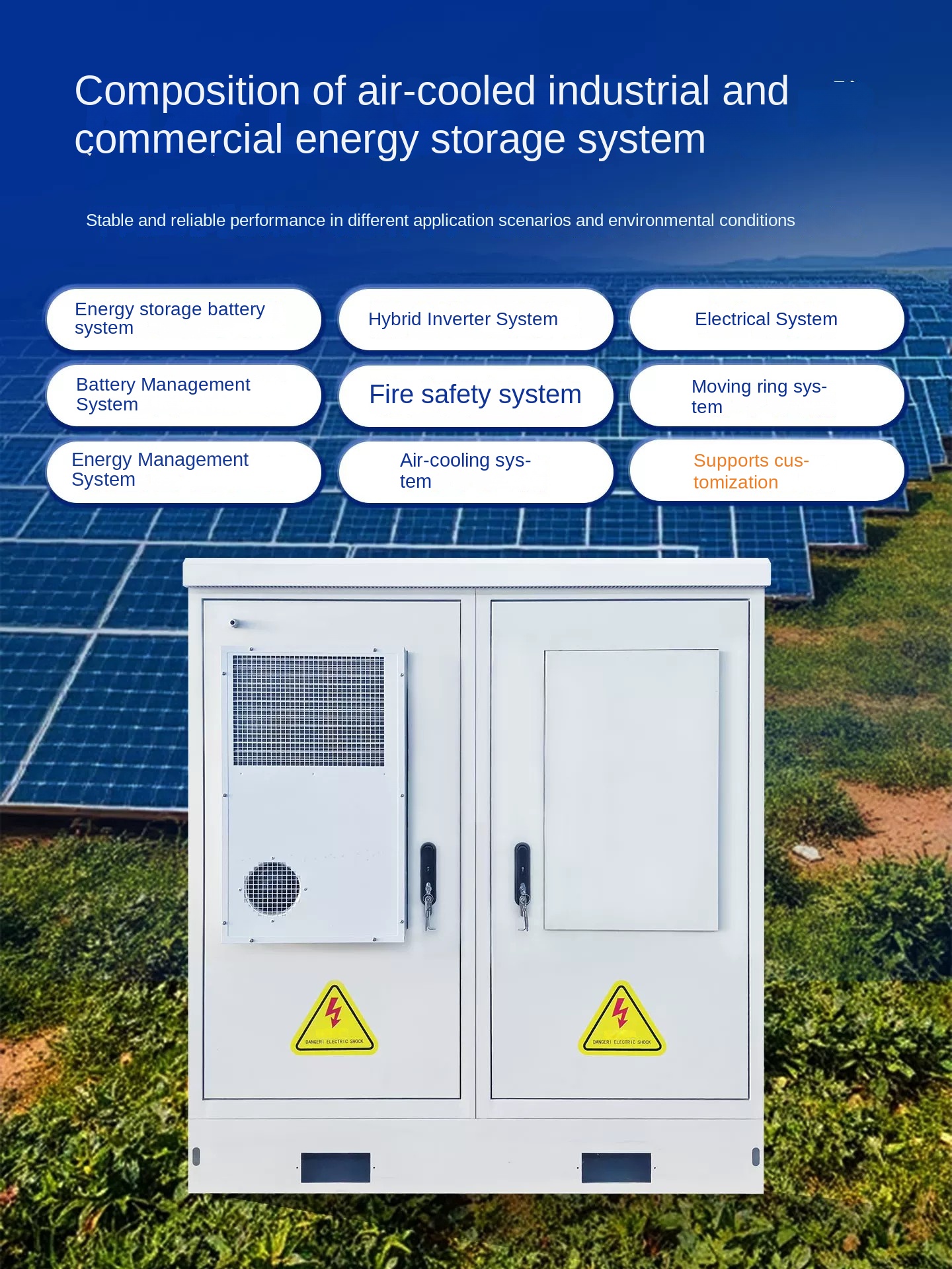 215kWh C&I Solar Storage All-in-One Cabinet LiFePO4 Battery & Combiner Box by Sanlita China factory manufacture wholesale supplier