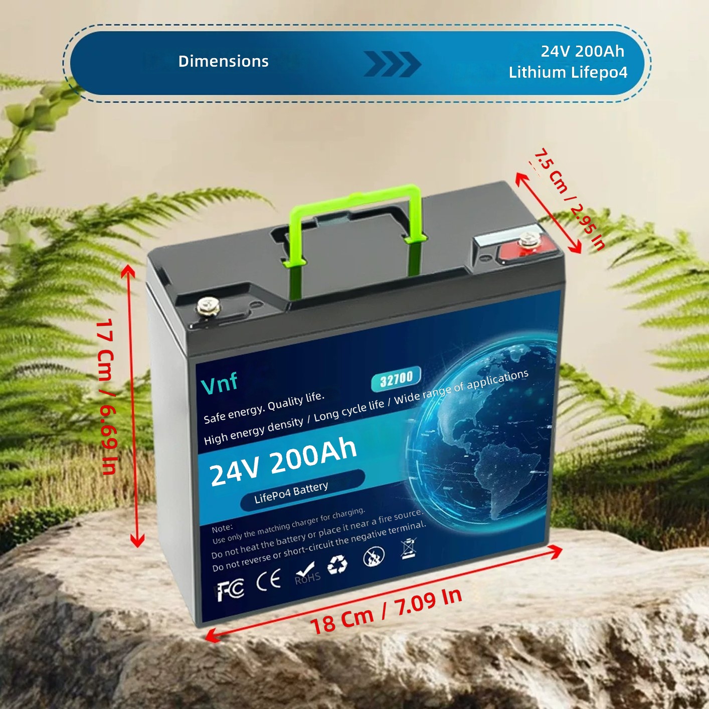 24V LiFePO4 Battery 100Ah 180Ah 220Ah Portable Power Station by Sanlita China factory manufacture wholesale supplier