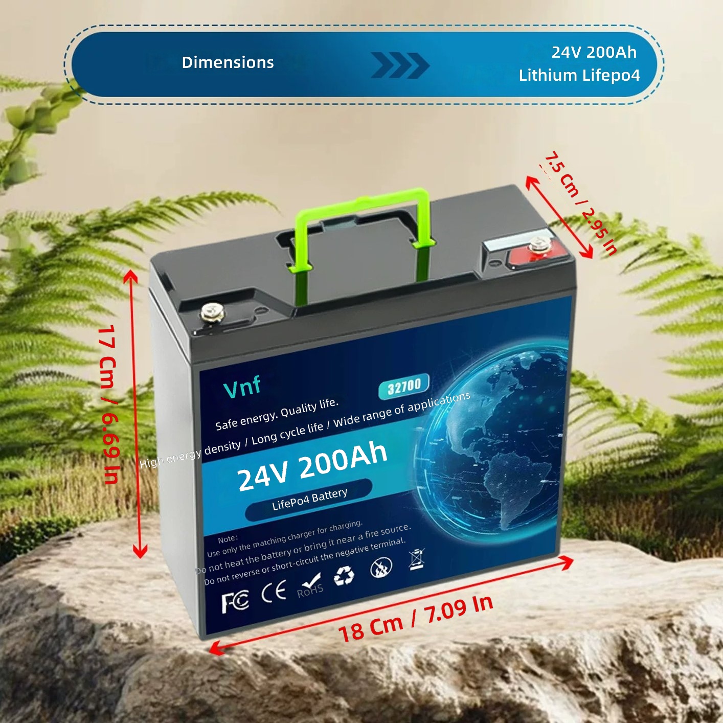 24V LiFePO4 Battery 100Ah 180Ah 220Ah Portable Power Station by Sanlita China factory manufacture wholesale supplier