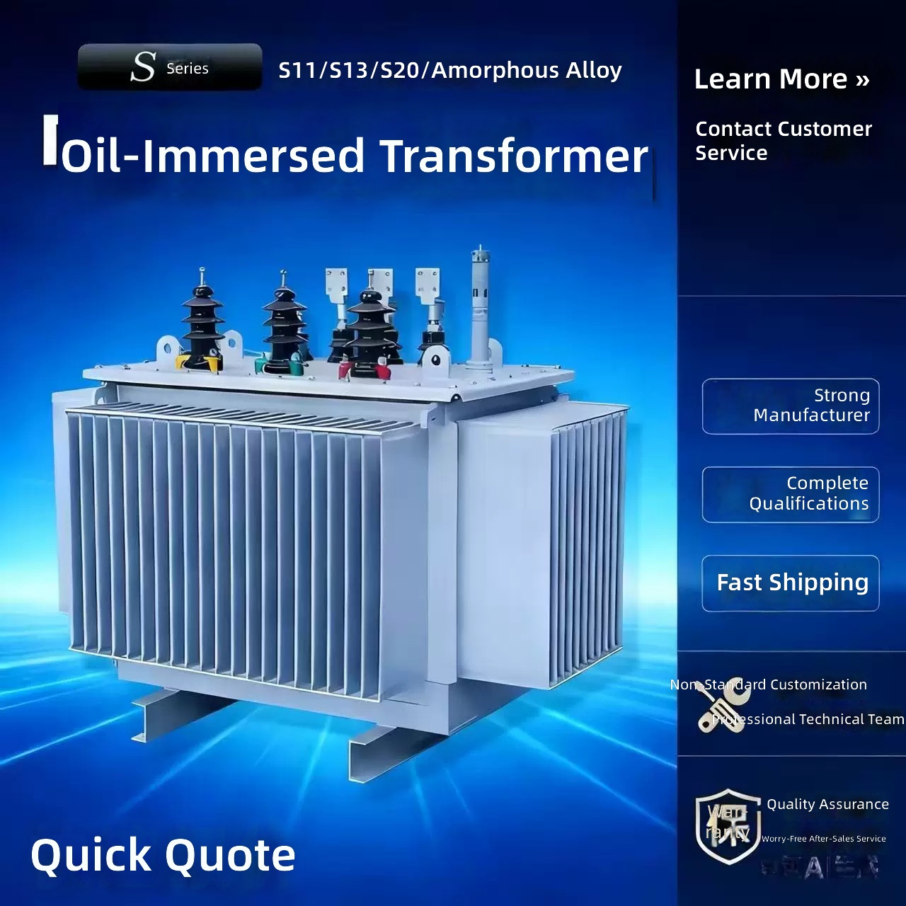 S11 Oil Immersed Transformer 10kV 250/315/400/630 KVA Three Phase Power Transformer by Sanlita China factory manufacture wholesale supplier
