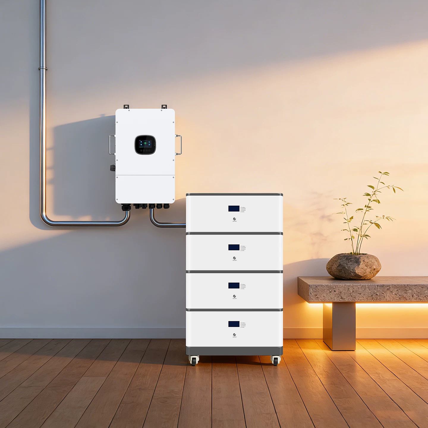 Stackable 100kWh LiFePO4 Solar Storage Battery 220V Home Energy System by Sanlita China factory manufacture wholesale supplier